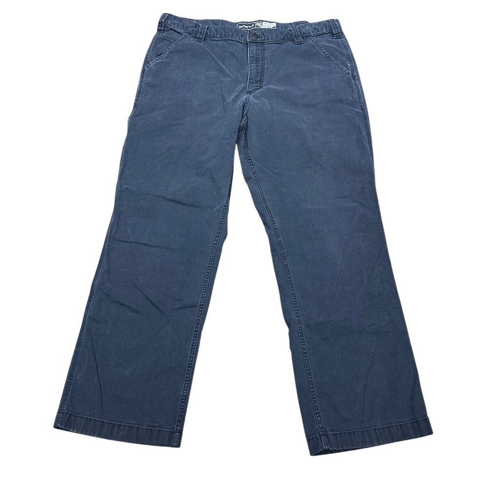 Carhartt Rugged Flex Relaxed‎ Fit Canvas Work Pants Navy Blue 38x32 BN2291-M